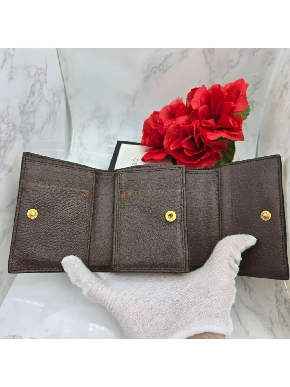 Gucci Fold Wallet Ophidia Sherry Line - Picture 11 of 15